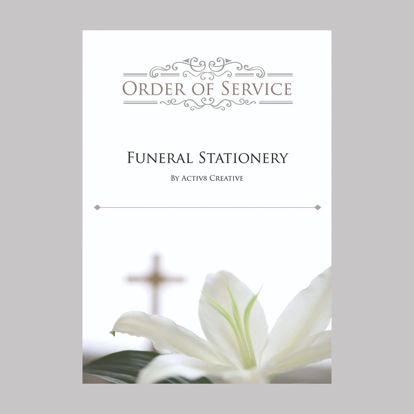  Funeral Booklet 2023 Cover Grey Background